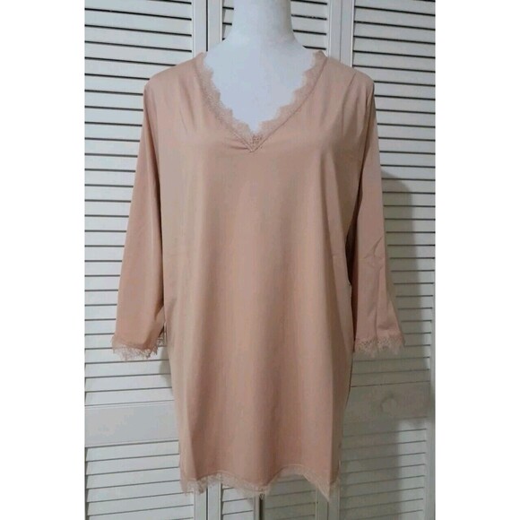 NEW CreationL Womens Blouse Top Color Nude Size 16 - Picture 1 of 11